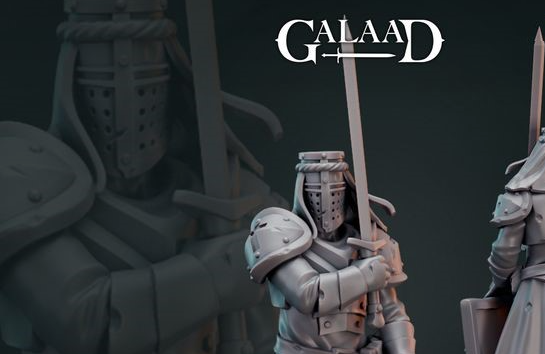 Enlarged Knight Templar Middle Ages  - 54mm Miniatures - Back from War