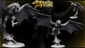 The image is a collage of three detailed 3D models of a winged creature, possibly a dragon or mythical beast, with intricate details and realistic textures.