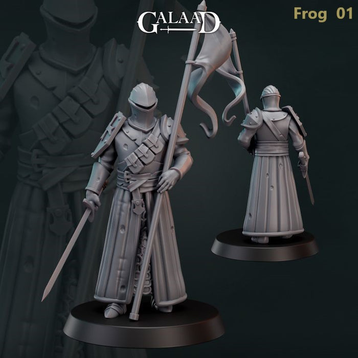 Human Knight W/ Frog Mouth Helm - 28mm 32mm Miniatures - Back from War