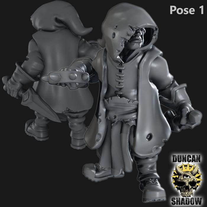 Woodland Rangers W/ Daggers 28mm 32mm D&D Resin Miniature Dungeons and Dragons Roleplaying Duncan Luca Woodland Rangers and Fungus