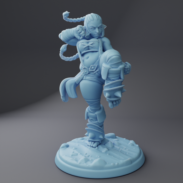 Amber Sexy Female Firbolg Monk- 28mm 32mm 54mm or 75mm Miniatures Twin Goddess Murder Hug