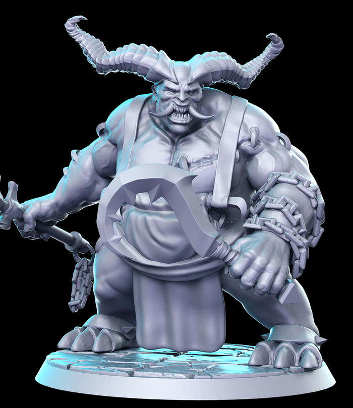 Butcher Evil Demon Flesh Carver Villain - 28mm or 32mm Miniatures RN Estudio Mini Blizzard Vol 4