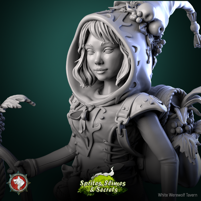 Thimblefolk Lady Woodland Magic Fey Druid 75mm D&D Resin Miniature Dungeons and Dragons Pathfinder Roleplaying White Werewolf Tavern Sprite