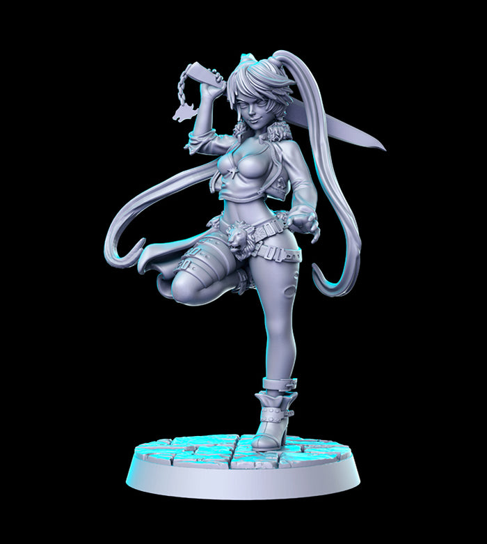 Female Squall Sexy Fighter - 28mm or 32mm Miniatures RN Estudio Mini  JRPG Vol 19-Western Vol 3-Death Match Vol 1
