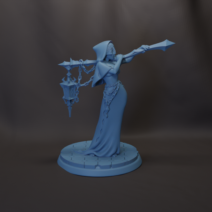 Daena Mysterious Lantern Bearer- 28mm 32mm 54mm or 75mm Miniatures Twin Goddess Halloween Party