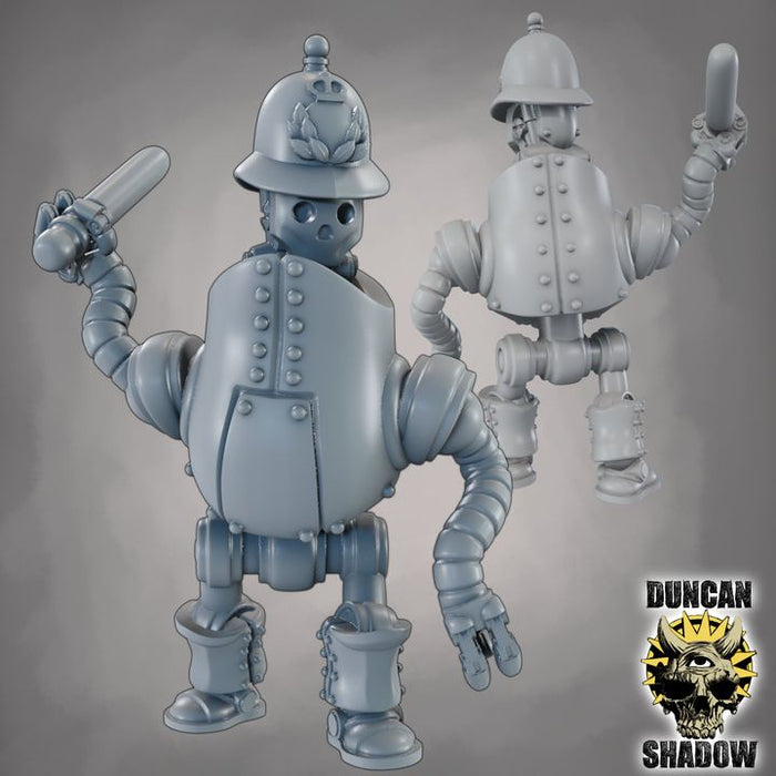 Steam Police Clockwork Division Robot Steampunk 28mm or 32mm Miniatures Neon Grove