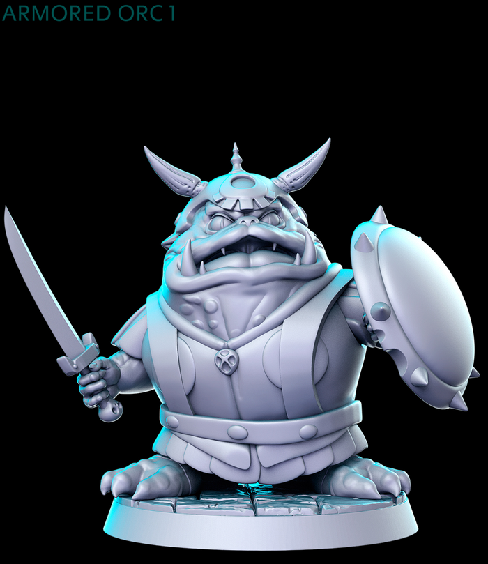 Armed Orcs Middle Earth Villains Warriors - 28mm or 32mm Miniatures RN Estudio Mini LotR Western RPG 11