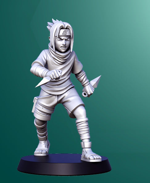 Sasu Anime Dagger Wielding Fighter Rogue - 28mm or 32mm Miniatures RN Estudio Mini JRPG Vol 19-Anime Bonus Pack