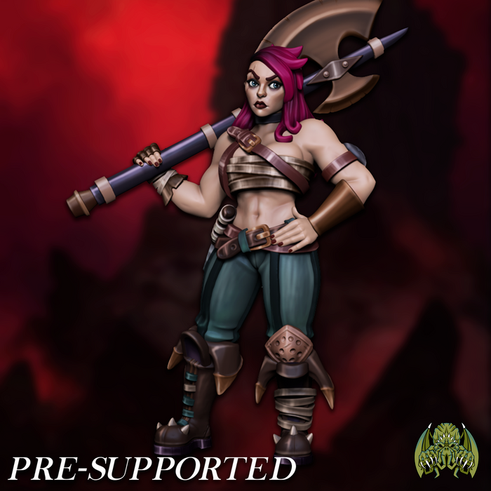 Moxie Barbarian SFW or NSFW Female Fighter Bandit Thief - 28mm or 32mm Miniatures of Madness Mini Bandit