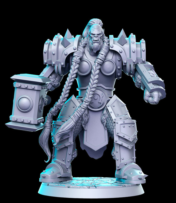 Thrill Orc Shaman Warchief Fighter Assassin - 28mm or 32mm Miniatures RN Estudio Mini Blizzard Vol. 6