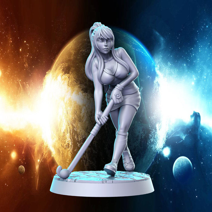 Harper Hockey Player Fit Female Athlete - 28mm or 32mm Miniatures RN Estudio Mini Champions Women's Sports