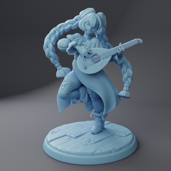 Mika the Human Bard - 28mm 32mm 54mm or 75mm Miniatures Twin Goddess Full Party