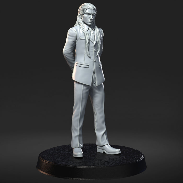 Tseng Hunky Director Suit Boss Villain Assassin Fighter - 28mm or 32mm Miniatures RN Estudio Mini JRPG FF