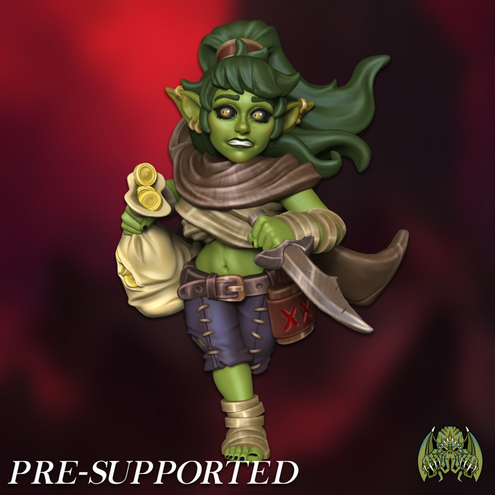 Nyxi Goblin Rogue Thief NSFW - 28mm or 32mm Miniatures of Madness Mini Explosion