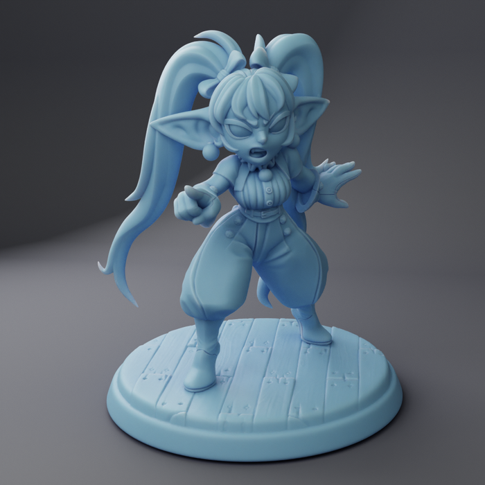 Prissy Robo-Golem Maker Goblin - 28mm 32mm 54mm or 75mm Miniatures Twin Goddess Golems