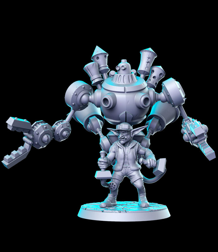 Tinnker Goblin Android Artificer Robot Construct  - 28mm or 32mm Miniatures RN Estudio Mini Blizz Vol 3