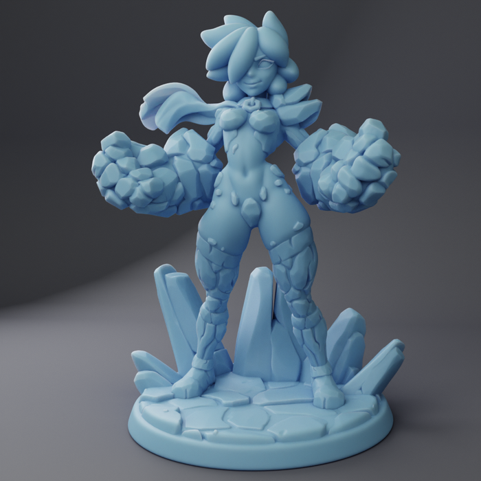 Tephra Magma Elemental Sexy Female Fighter - 28mm 32mm 54mm or 75mm Miniatures Twin Goddess Full Party Vol 2