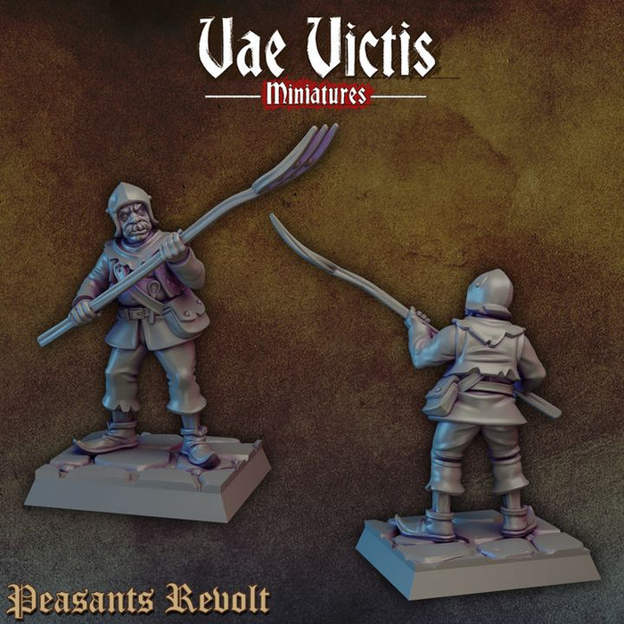 Angry Village Mob Fighters 28mm or 32mm Miniatures Peasants Revolt