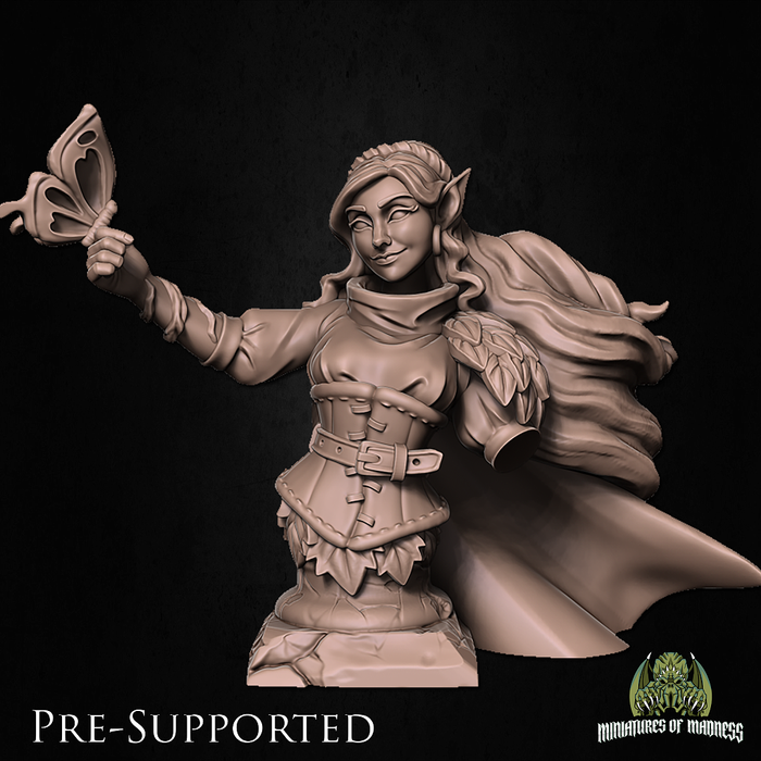 Loreil Softvale Female Elven Druid - Miniatures of Madness Bust Spellcasters