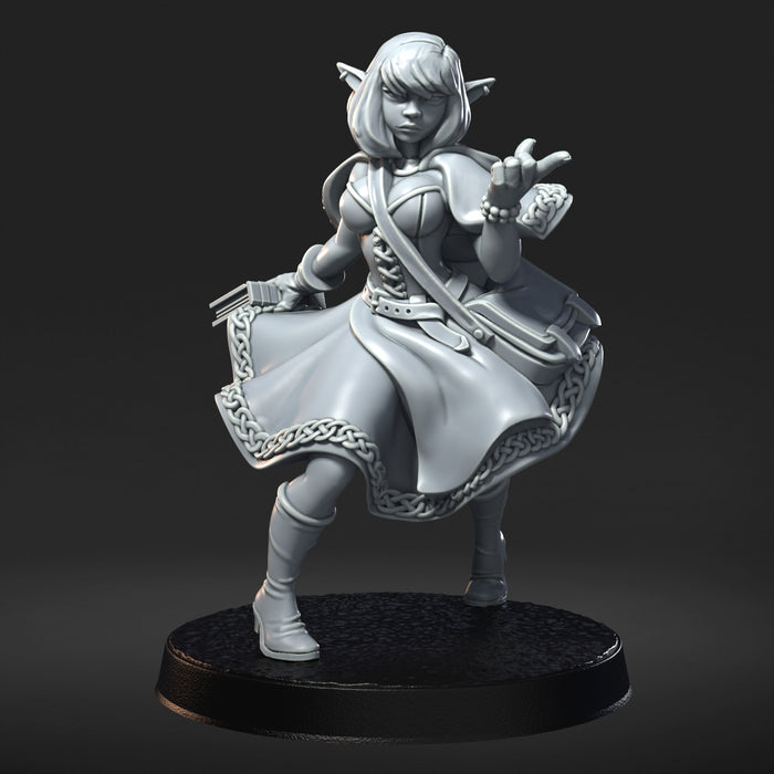 Lesa Young Female Goblin Wizard Spellcaster - 28mm or 32mm Miniatures RN Estudio Mini RPG Party