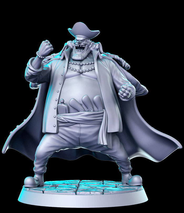 Blackbeard Heavy Armed Drunk Pirate - 28mm or 32mm Miniatures RN Estudio Mini OP Anime 25