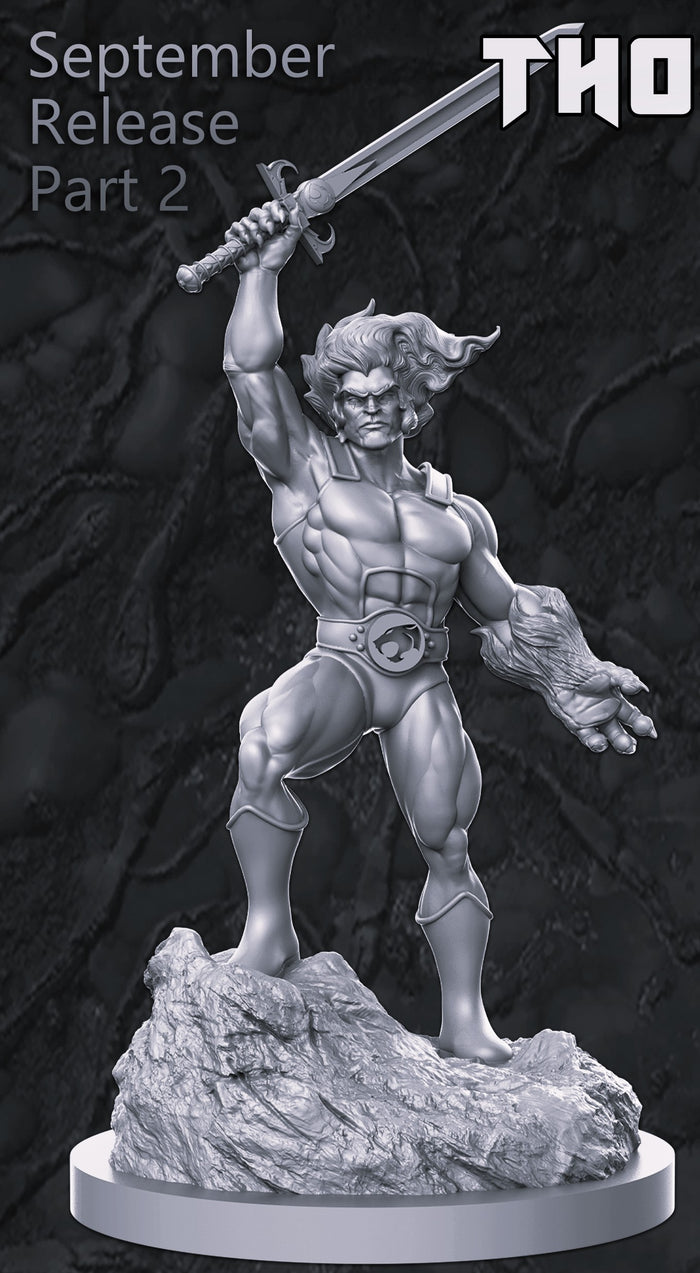 Lion-O Lord Superhero Wielding Sword of Omens - 28mm or 32mm Miniatures RN Estudio Mini Wonderful 8os Vol 5