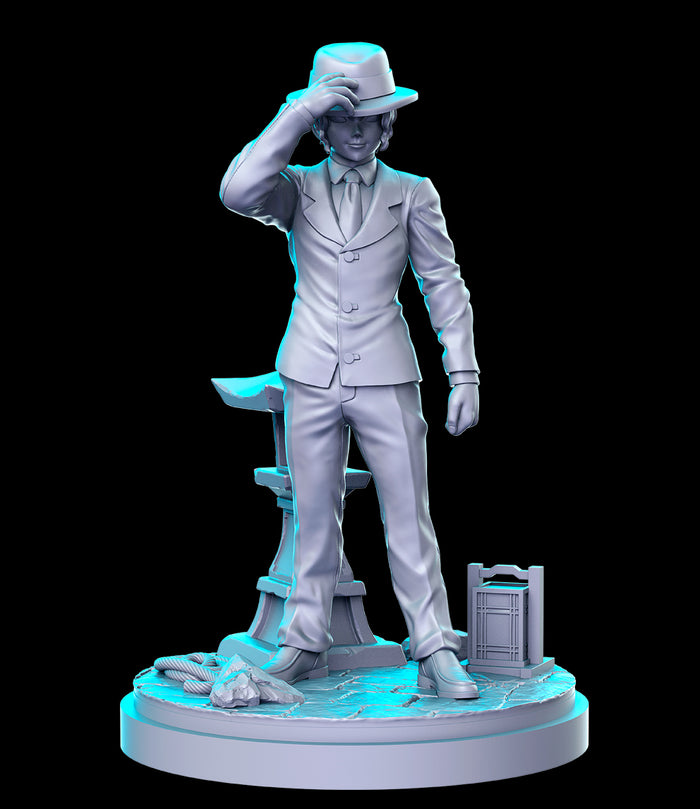 Muzan Dapper Fedora Wearing Evil Demon King Villain - 28mm or 32mm Miniatures RN Estudio Mini Anime Vol 23