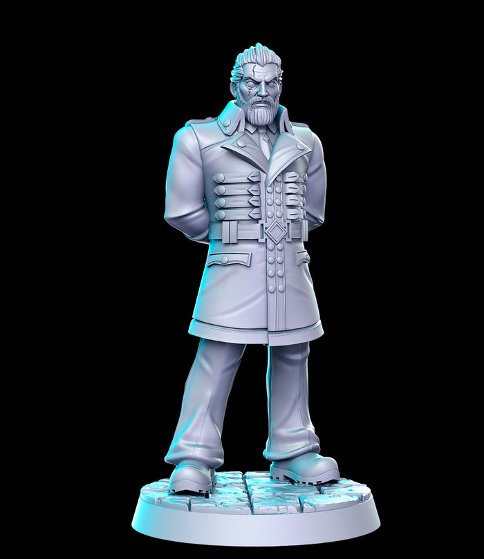 Heidegger Evil General Villain Dictator Assassin - 28mm or 32mm Miniatures RN Estudio Mini JRPG Vol 29