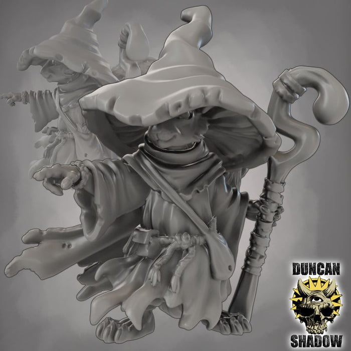 Squirrel Folk Wizard W/ Staff Woodland Druid Critter 28mm 28mm or 32mm Miniatures Woolpack