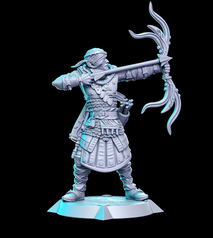 Iorweth Middle Earth Elven Armored Archer Bowman Fighter - 28mm or 32mm Miniatures RN Estudio Mini JRPG Vol 19-Western Vol 3-Death Match Vol 1