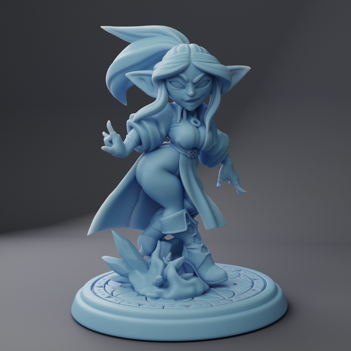 Frostflaire Sexy Female Goblin Sorcerer Mage - 28mm 32mm 54mm or 75mm Miniatures Twin Goddess Cheeky Charmers