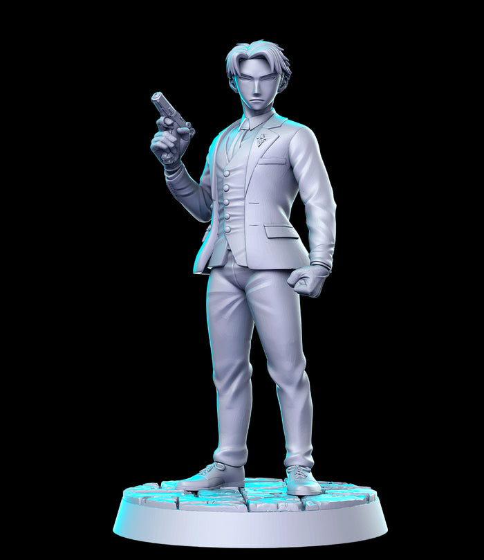 Loid Dapper Psychiatrist Gun Wielding Gentleman Twilight Anime - 28mm or 32mm Miniatures RN Estudio Mini Spy X Family