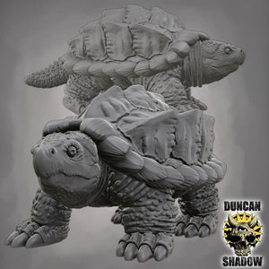 A 3D rendering of a large, detailed turtle statue.