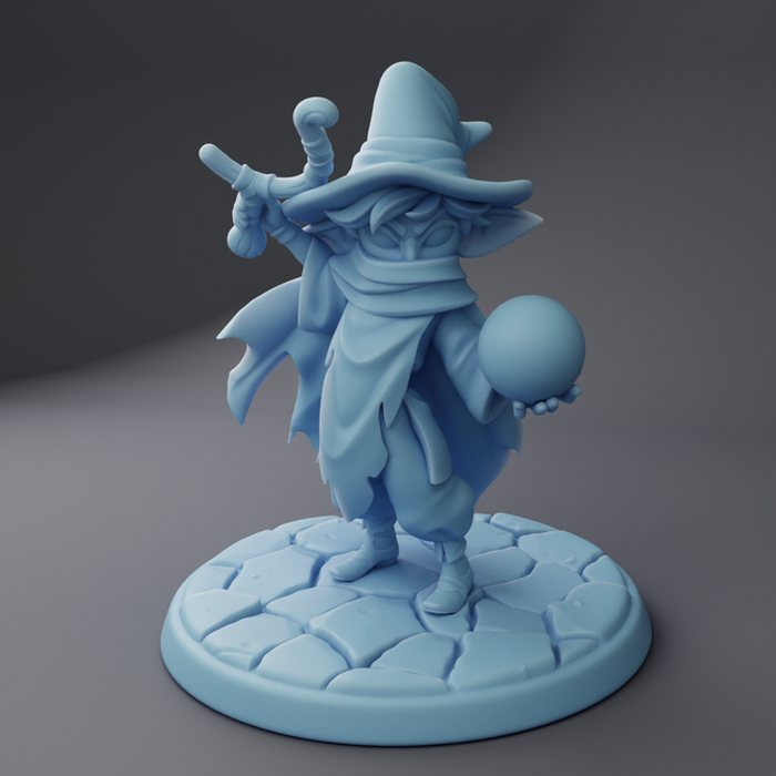 Mysterious Orb Mancer Goblin - 28mm 32mm 54mm or 75mm Miniatures Twin Goddess Send in the Goblins