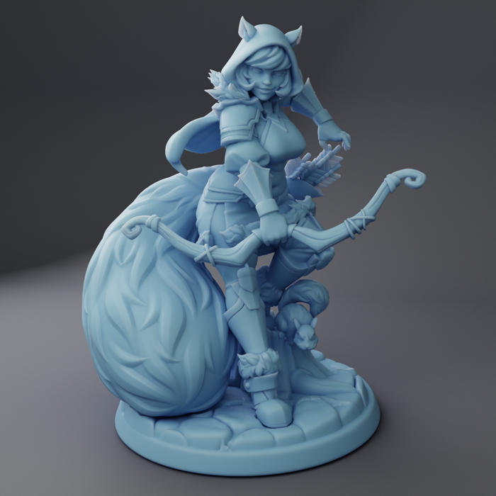 Archer Squirrel Girl - 28mm 32mm 54mm or 75mm Miniatures Twin Goddess - Golem Makers Vol 2
