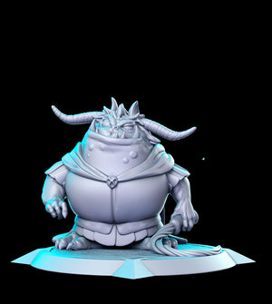 a stylized image of a creature with horns