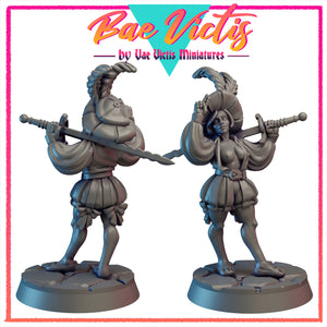 Bae Victis NSFW Landsknecht Girl - 28mm or 32mm Miniatures Greatswords Feathers