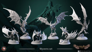 Wyverns  - 28mm or 32mm Miniatures