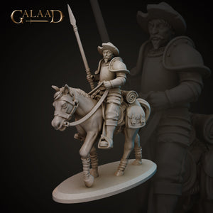 Mounted Knight Warrior - 28mm or 32mm Warrior RPG Miniatures - Conquistadors