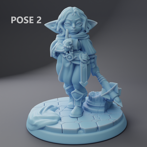 Sexy Female Holly Winter Goblin Cleric - 28mm 32mm 54mm or 75mm Miniatures - Goblins Vol 2