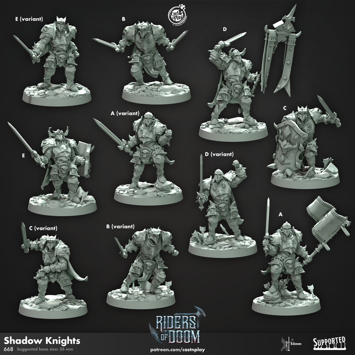 Shadow Knights Undead - 28mm or 32mm Miniatures - Riders of Doom