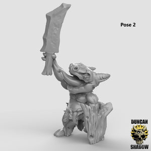 Sword and Shield Kobolds - 28mm or 32mm Miniatures