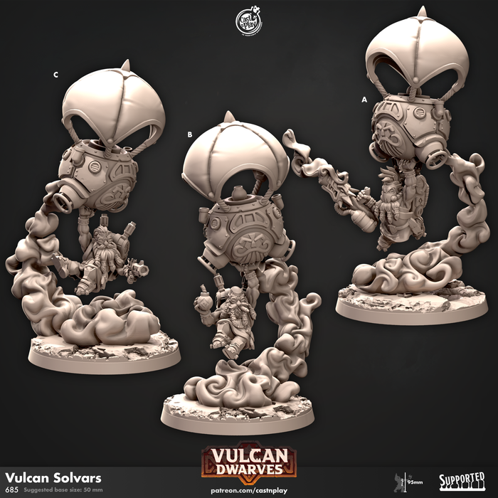 Vulcan Solvars - 28mm or 32mm Miniatures - Vulcan Dwarves