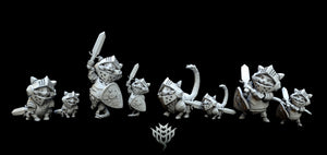 Pointed Ear Cat Mercenary - 28mm or 32mm Miniatures - Of Iron and Steel