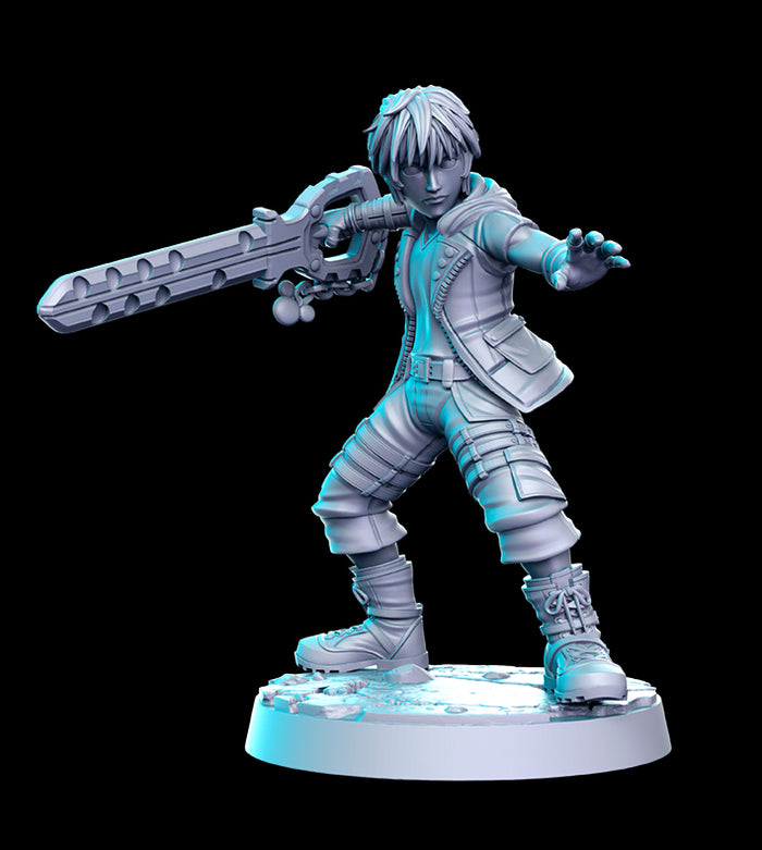 Riku Swordsman - 28mm or 32mm Miniatures JRPG Vol.17