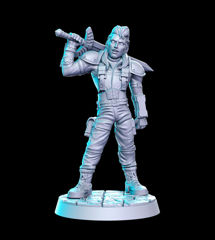 Roche FFVII Remake Soldier - 28mm or 32mm Miniatures - Classic JRPG Vol 11