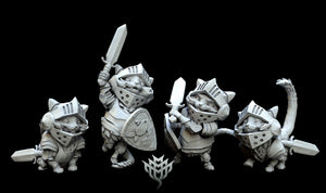 Pointed Ear Cat Mercenary - 28mm or 32mm Miniatures - Of Iron and Steel