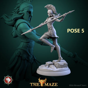 Amazon Warriors Female Fighters - 28mm, 32mm or 75mm Miniatures - The Maze