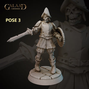 Cursed Undead Skeleton - 28mm or 32mm Halloween or RPG Miniatures - Conquistadors