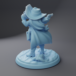 Sexy Gobo Gunslinger Cowgirl - 28mm 32mm 54mm or 75mm Miniatures